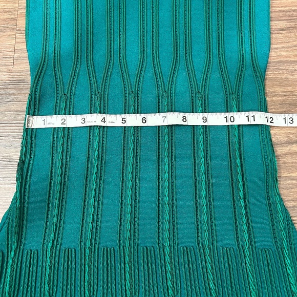 NWOT Roberto Cavalli Dress size EU 40 US 8 Green Short Sleeve V-neck Bodycon - Picture 14 of 15